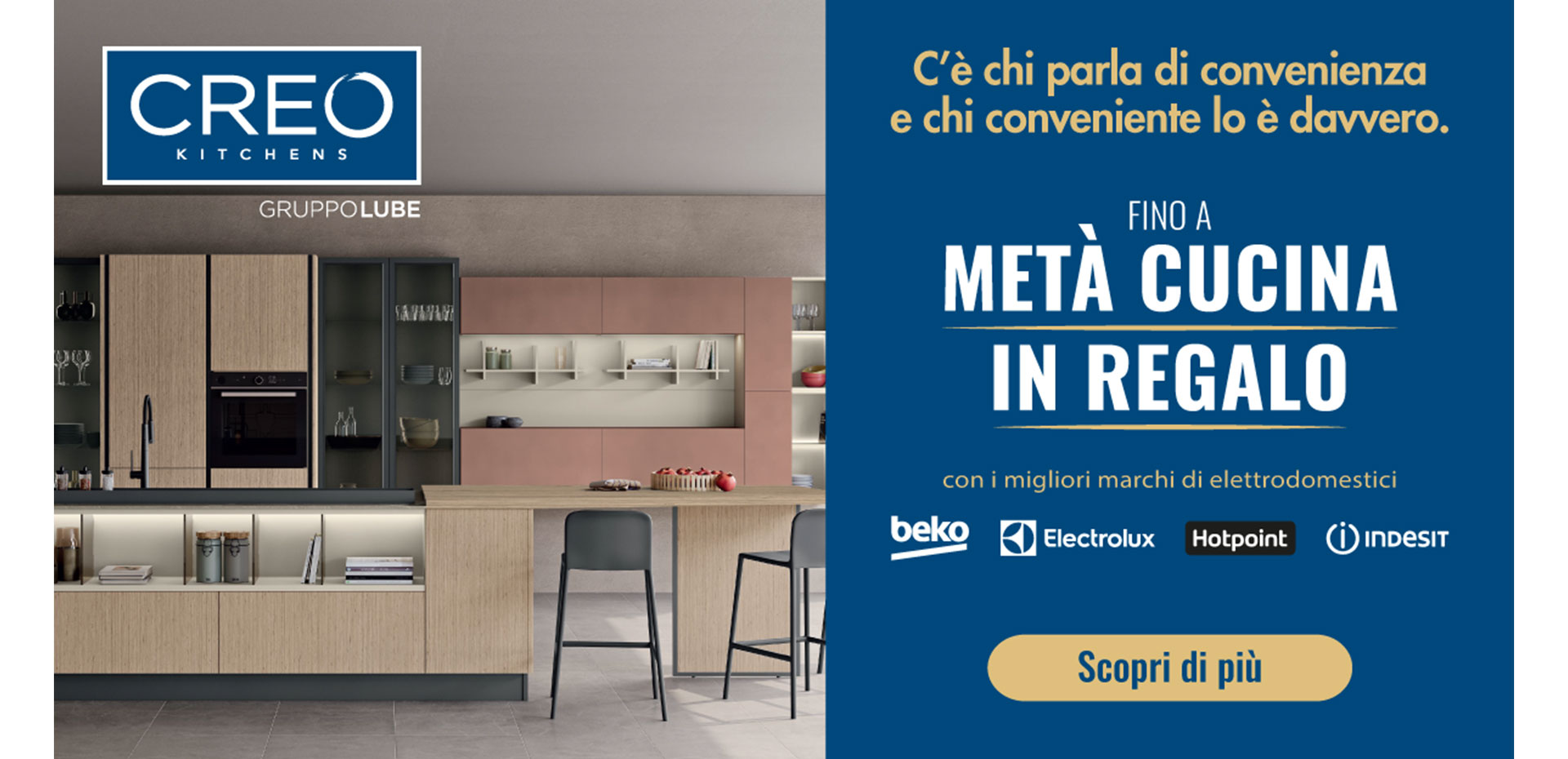 Sconto fino al 50% sui modelli CREO Kitchens. Hai tempo fino al 03 marzo! - LUBE CREO Store Guidonia (Roma)